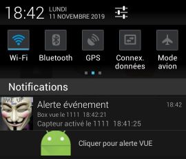 Alerte sur variation de capteur
