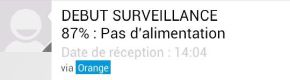 Début de la surveillance