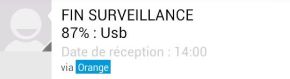 Fin de la surveillance